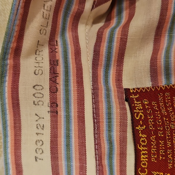 Vintage 70s Kings Road Shope Sears Comfort Short Sleeve Shirt XL Striped - Picture 6 of 9